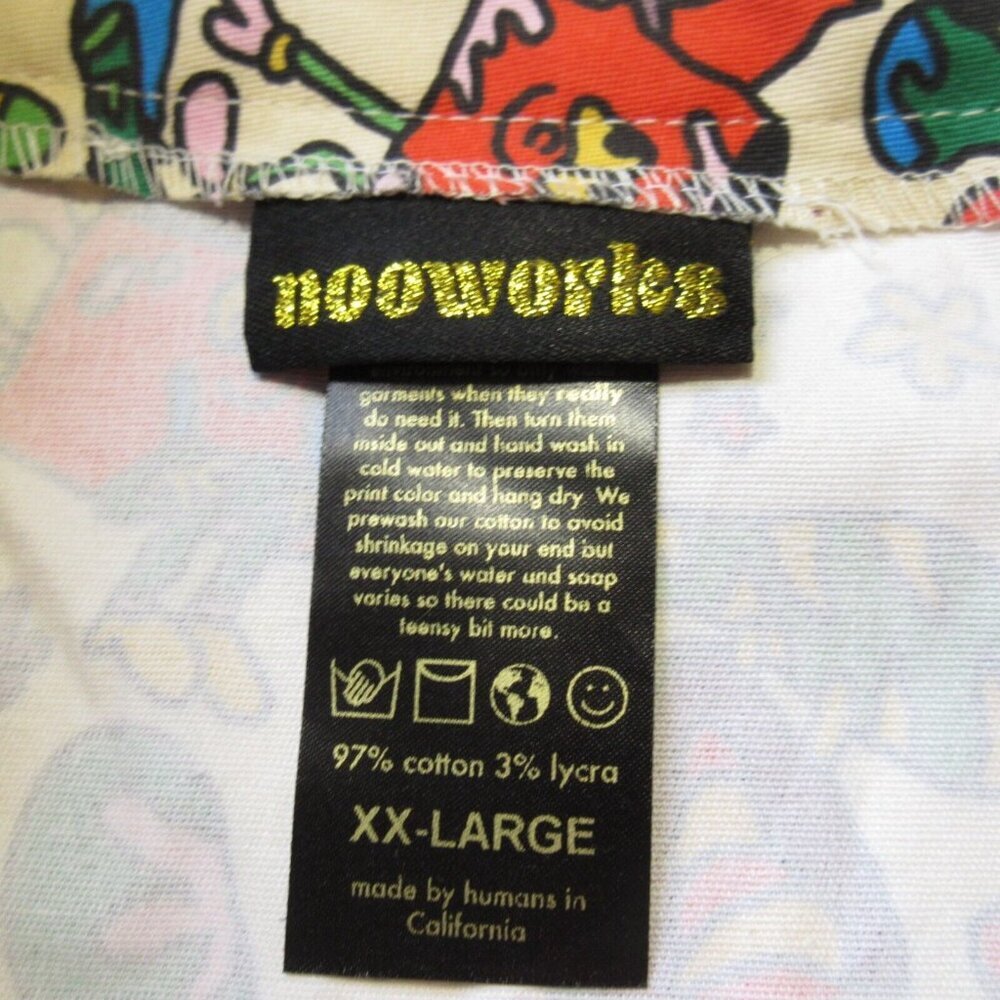 NWT Nooworks The Art Teacher in Bug Out Cotton Twill Zip Short Mini Dress XXL - Picture 3 of 5
